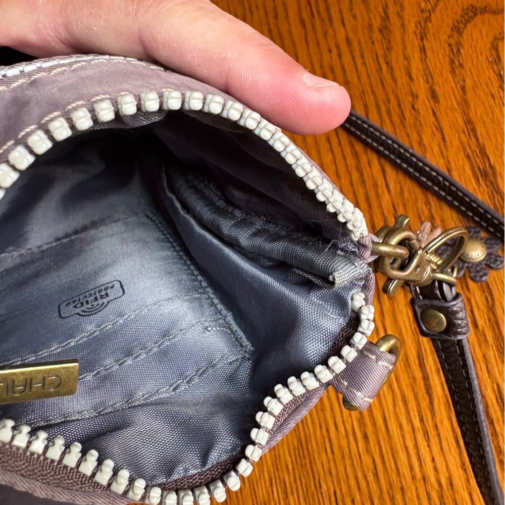 Chala Purple Cell Phone Crossbody Bag with Paw Print - Picture 3 of 11